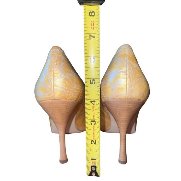 Enzo Angiolini Maylie Medium Beige Patent Leather Peep Toe Heel Womens Sz 10 NEW - Picture 7 of 11